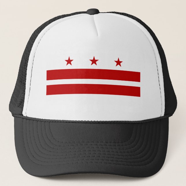 Gorra De Camionero Bandera de Washington DC (Anverso)