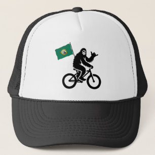 Gorra De Camionero Bandera de Washington de Bigfoot Cycling