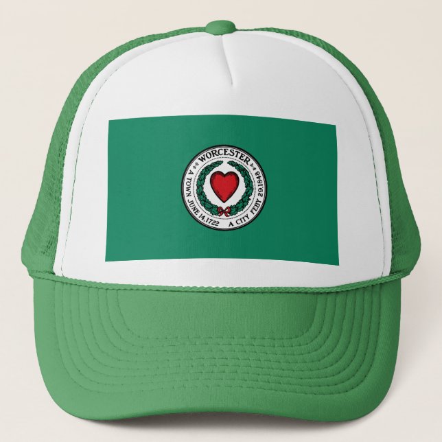 Gorra De Camionero Bandera de Worcester, Massachusetts  (Anverso)