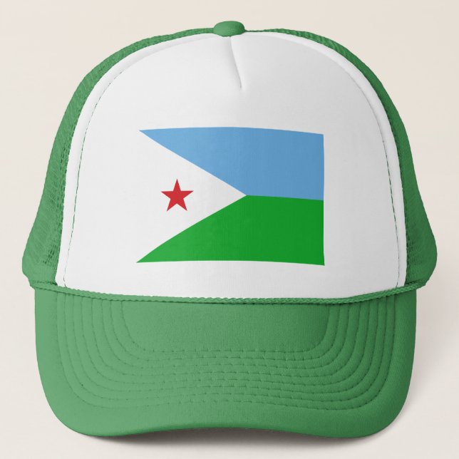 Gorra De Camionero Bandera de Yibuti (Anverso)