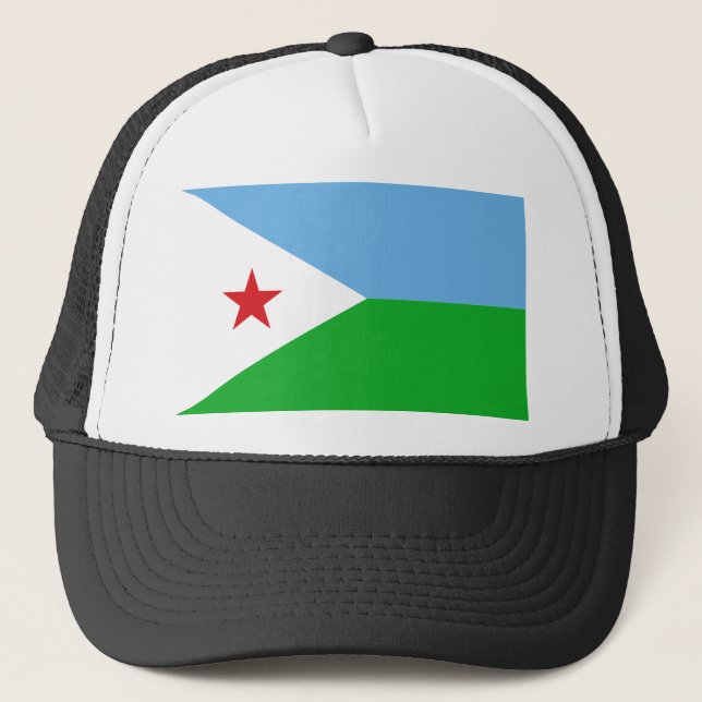 Gorra De Camionero Bandera de Yibuti (Anverso)