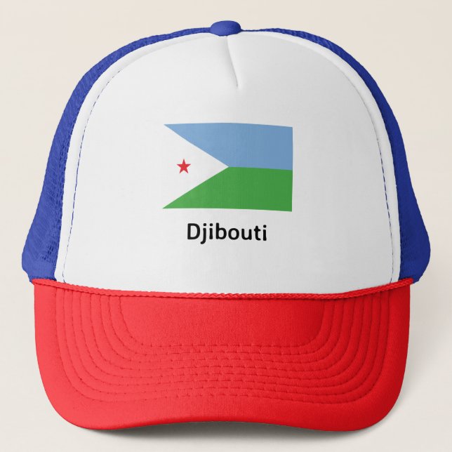Gorra De Camionero Bandera de Yibuti (Anverso)