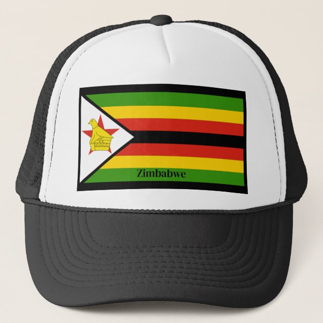 Gorra De Camionero Bandera de Zimbabue (Anverso)