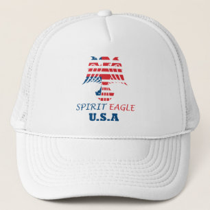 Gorra De Camionero Bandera del águila espiritual de Estados Unidos