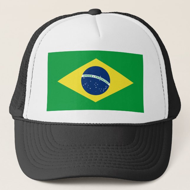 Gorra De Camionero bandera del Brasil (Anverso)