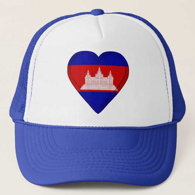 Gorra De Camionero Bandera del camboyano de Camboya (Anverso)