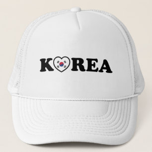 Gorra De Camionero Bandera del Corazón de Amor de Corea