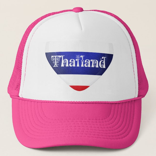 Gorra De Camionero Bandera del Corazón de Tailandia (Anverso)