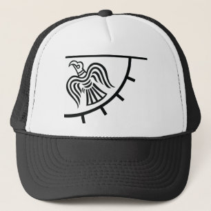 Gorra De Camionero Bandera del cuervo (bandera de Viking)