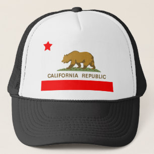 Gorra De Camionero Bandera del Estado de California
