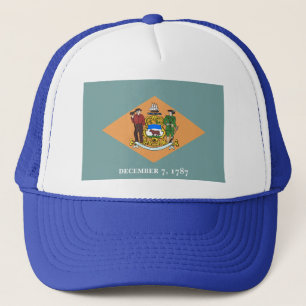 Gorra De Camionero Bandera del Estado de Delaware