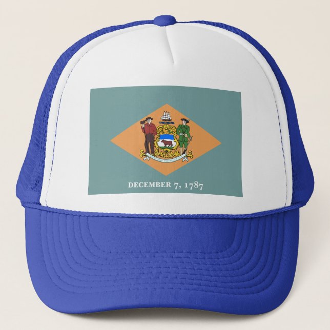 Gorra De Camionero Bandera del Estado de Delaware (Anverso)