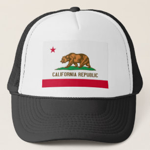 Gorra De Camionero Bandera del estado de la república de California