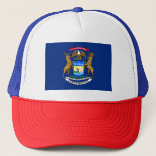 Gorra De Camionero Bandera del estado de Michigan