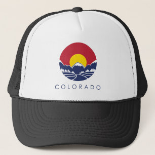 Gorra De Camionero Bandera del estado de montaña rocosa de Colorado