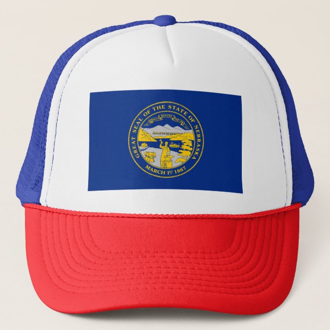 Gorra De Camionero Bandera del Estado de Nebraska (Anverso)