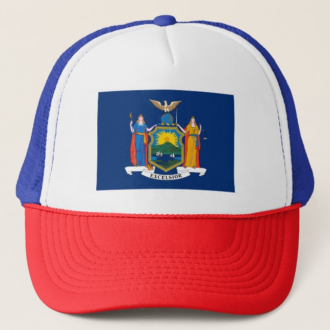 Gorra De Camionero Bandera del Estado de Nueva York (Anverso)