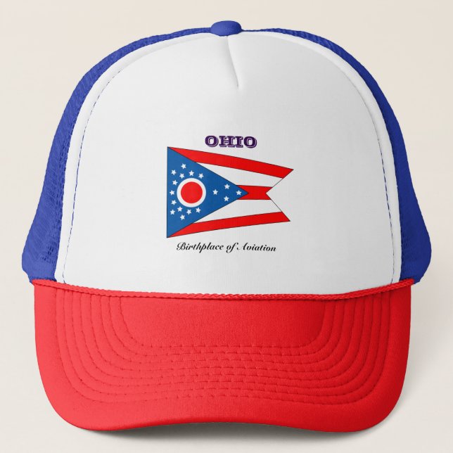Gorra De Camionero Bandera del estado de Ohio y eslogan (Anverso)