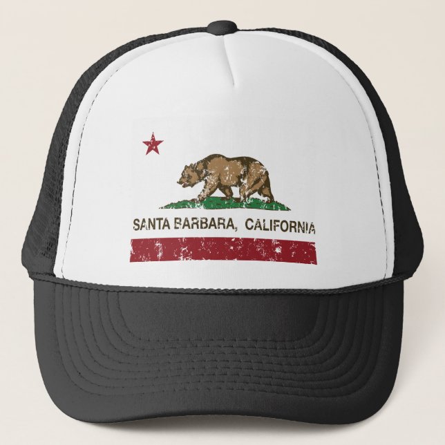 Gorra De Camionero bandera del estado de Santa Barbara California (Anverso)