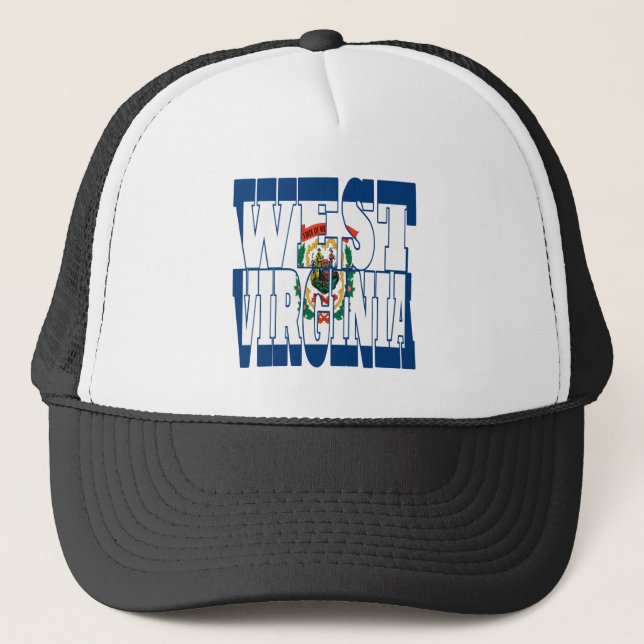 Gorra De Camionero Bandera del estado de Virginia Occidental (Anverso)