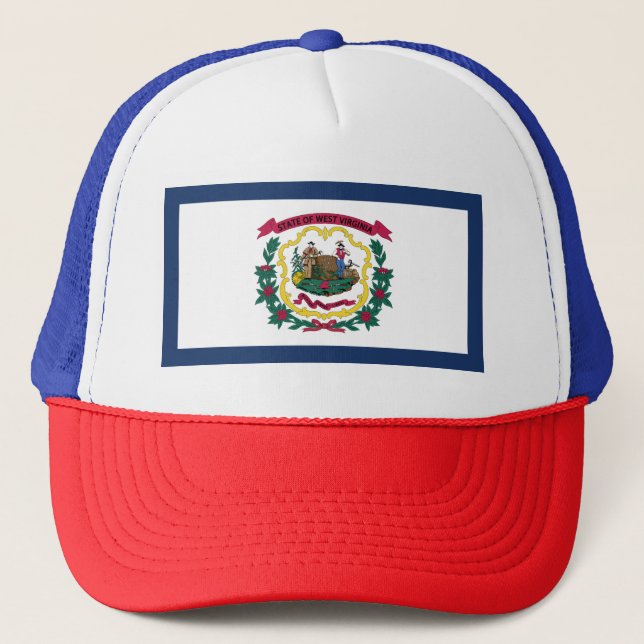 Gorra De Camionero Bandera del Estado de Virginia Occidental (Anverso)