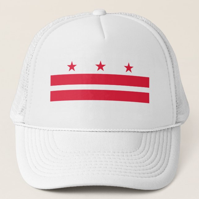 Gorra De Camionero Bandera del estado de Washington DC (Anverso)