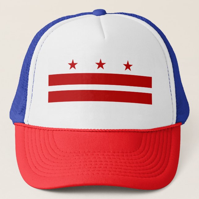 Gorra De Camionero Bandera del estado de Washington DC (Anverso)