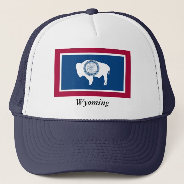 Gorra De Camionero Bandera del estado de Wyoming (Anverso)