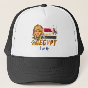 Gorra De Camionero Bandera Del Faraón Vintage De Egipto Y Souvenir De