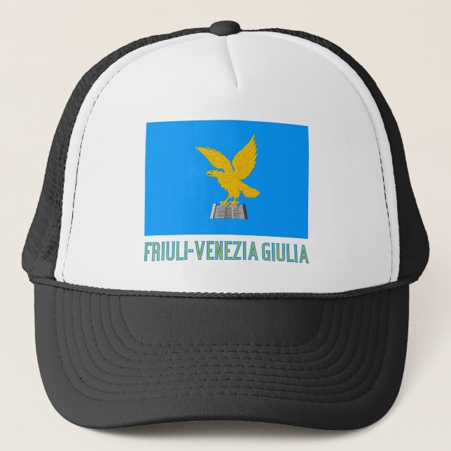Gorra De Camionero Bandera del Friuli-Venezia Giulia con nombre (Anverso)