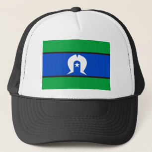 Gorra De Camionero Bandera del isleño del estrecho de Torres