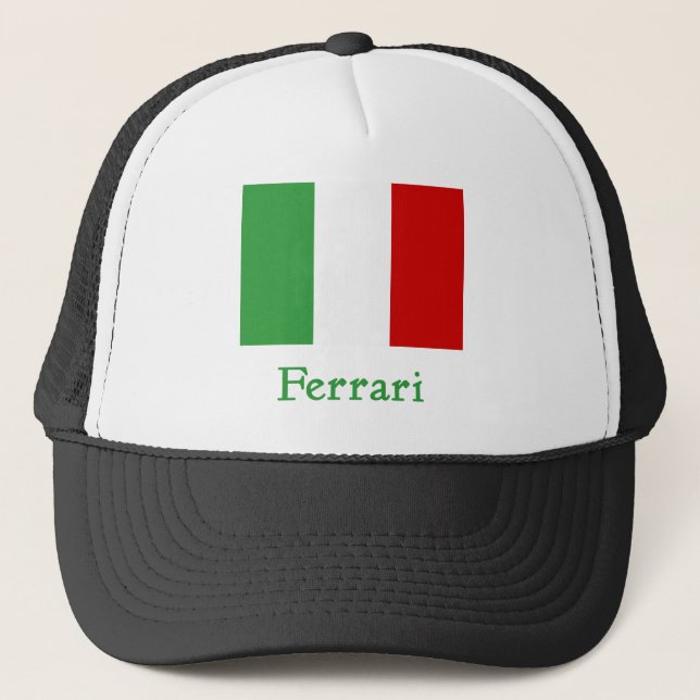 Gorra De Camionero Bandera del italiano de Ferrari (Anverso)