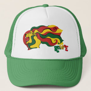 Gorra De Camionero bandera del león del reggae del rasta