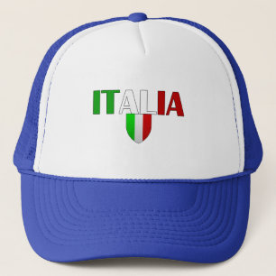 Gorra De Camionero Bandera del logotipo de Italia del escudo de