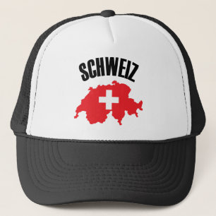Gorra De Camionero Bandera del mapa de Suiza de Schweiz