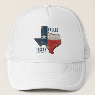 Gorra De Camionero Bandera del mapa del estado de Dallas Texas