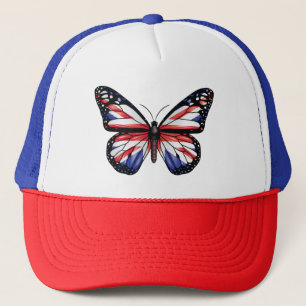 Gorra De Camionero Bandera del monarca de la mariposa británica camis