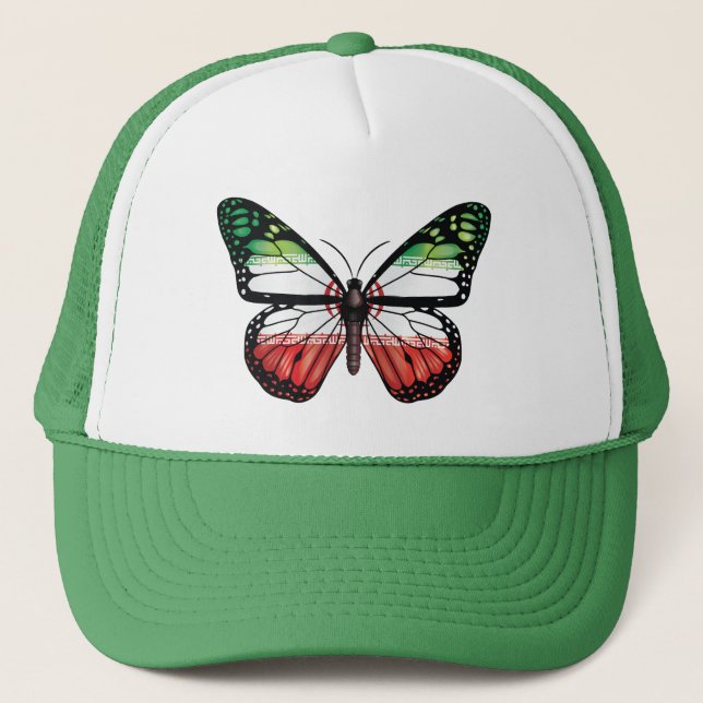 Gorra De Camionero Bandera del monarca de la mariposa de Irán (Anverso)