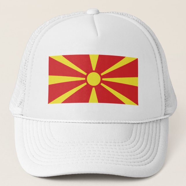 Gorra De Camionero Bandera del Norte de Macedonia (Anverso)
