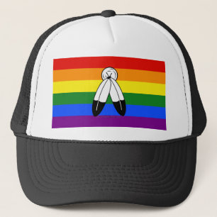 Gorra De Camionero bandera del orgullo de dos espíritus de SlipperyJo