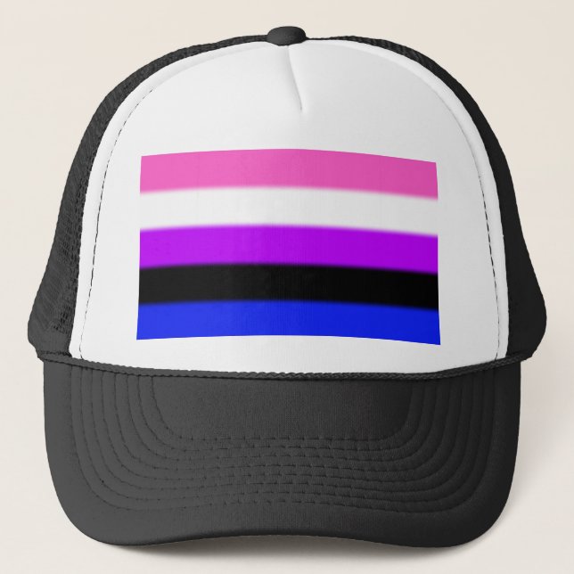 Gorra De Camionero Bandera del orgullo de Falln Genderfluid (Anverso)