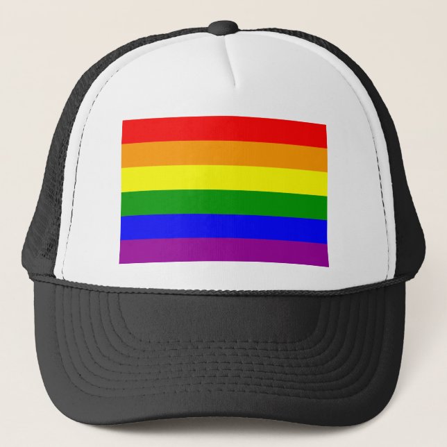 Gorra De Camionero Bandera del orgullo gay (Anverso)