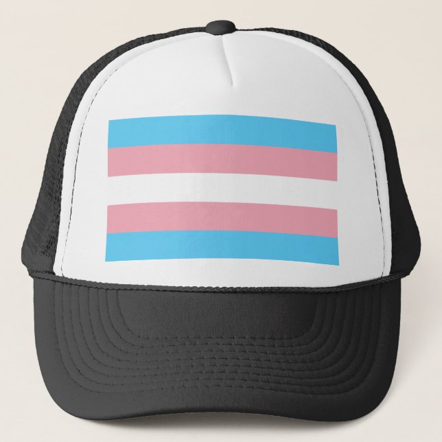 Gorra De Camionero Bandera del Orgullo Transgénero (Anverso)