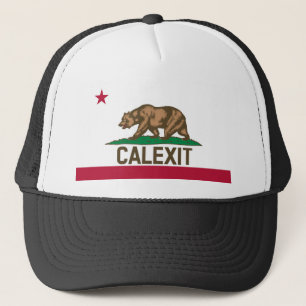 Gorra De Camionero Bandera del oso de CALEXIT California