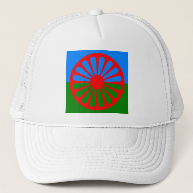 Gorra De Camionero Bandera del pueblo romaní (Anverso)