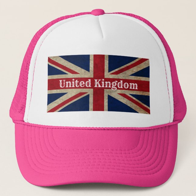 Gorra De Camionero Bandera del Reino Unido con problemas (Anverso)