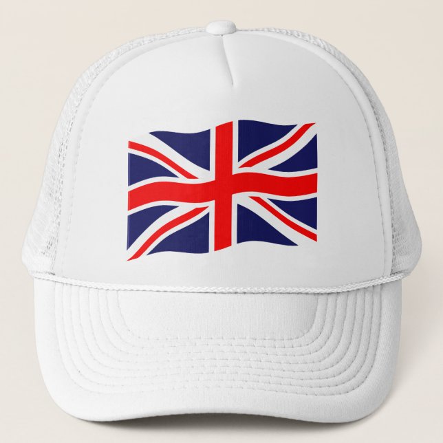 Gorra De Camionero Bandera del Reino Unido + tus ideas (Anverso)