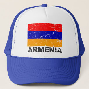 Gorra De Camionero Bandera del vintage de Armenia