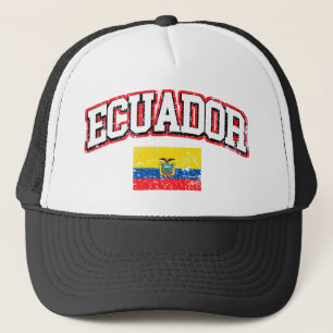 Gorra De Camionero Bandera del vintage de Ecuador