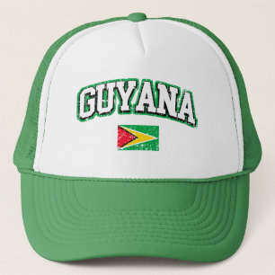 Gorra De Camionero Bandera del vintage de Guyana